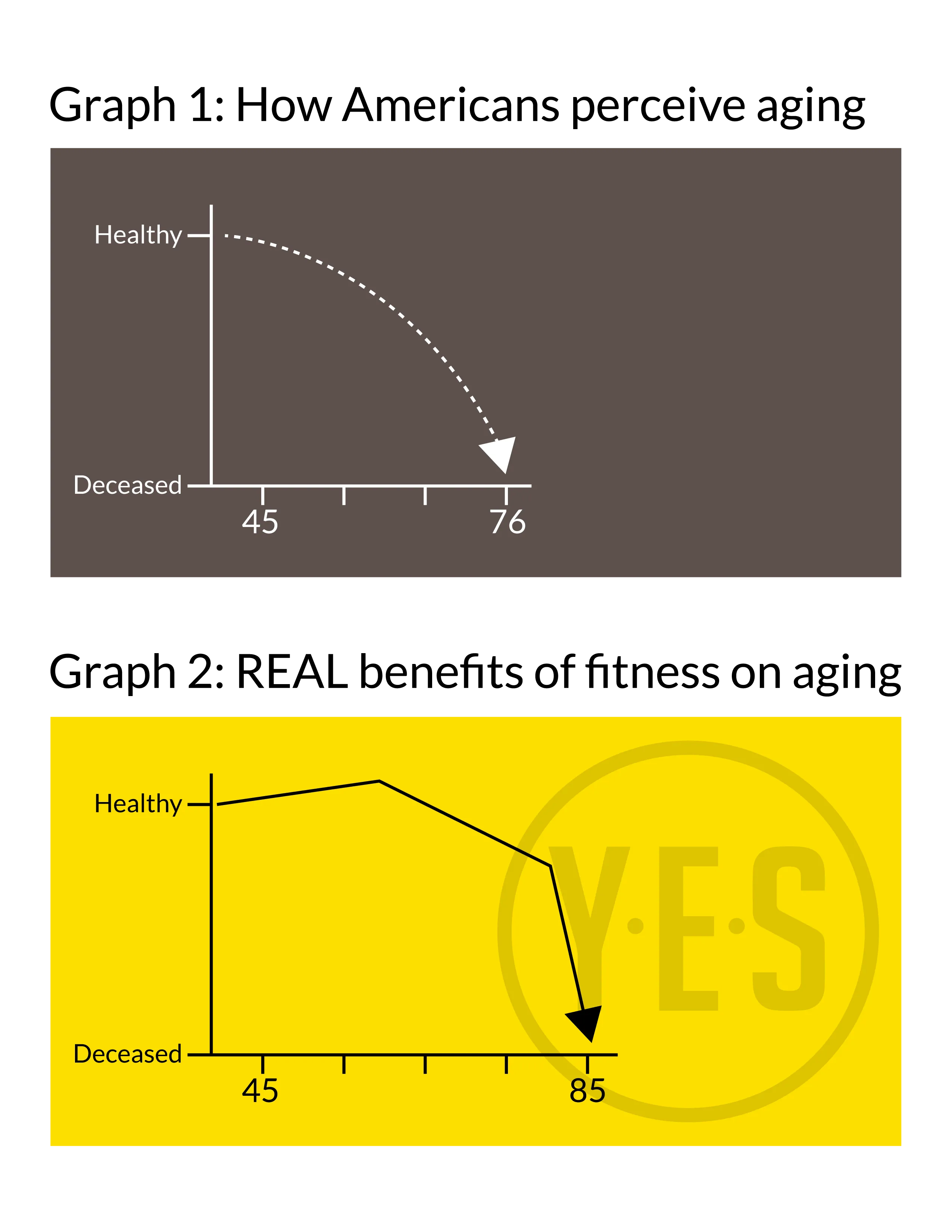 YES Fitness results and progress graphs